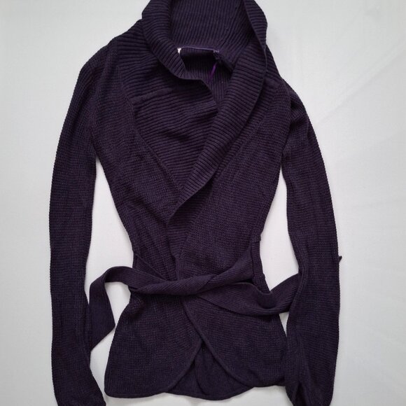 Lululemon Purple Wrap Cardigan with Belt - Picture 6 of 7